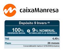 Depósito 9 Invers de Caixa Manresa