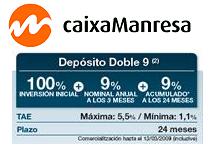 Depósito Doble 9 de Caixa Manresa