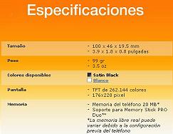 especificaciones