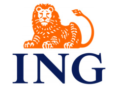 Cuenta Naranja de ING Direct, vemos el logotipo, un león naranja sobre las letras ING