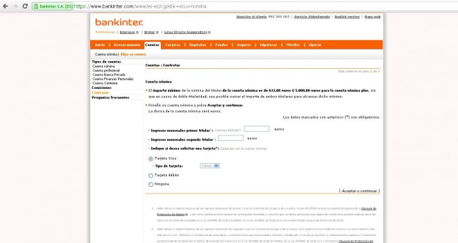   eres pensionista o profesional encontrars una cuenta con la que, adems de no pagar nada, recibirs una magnfica rentabilidad  Inicio - Bankinter. Espaol English Catal Web 