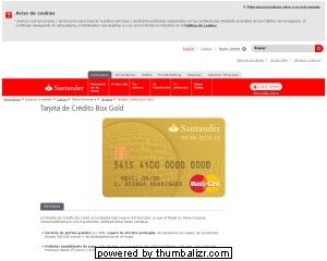 tarjeta santander box gold de banco santander