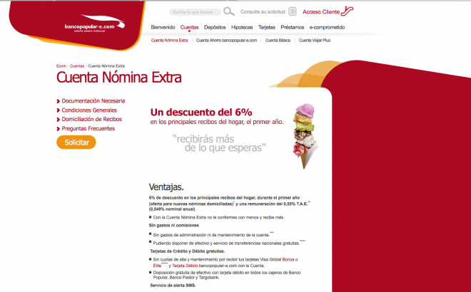 Cuenta Nómina Extra Banco Popular-e